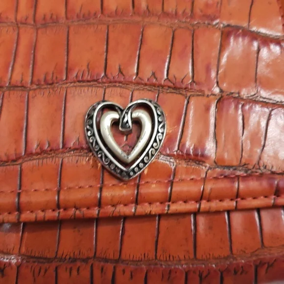 BRIGHTON ORANGE CROCODILE PATTERN CROSSBODY BAG - Picture 11 of 16